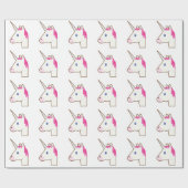 Einhorn emoji geschenkpapier (Flach)