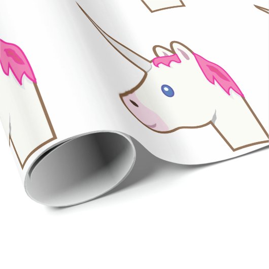 Einhorn emoji geschenkpapier (Rolleneckpunkt)