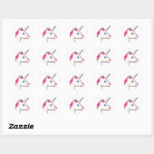 Einhorn Emoji Herz-Aufkleber (Blatt)