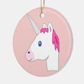 Einhorn emoji keramikornament (Links)