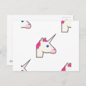 Einhorn Emoji Postkarte (Vorne/Hinten)