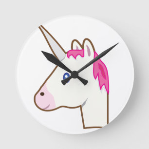 Einhorn emoji runde wanduhr