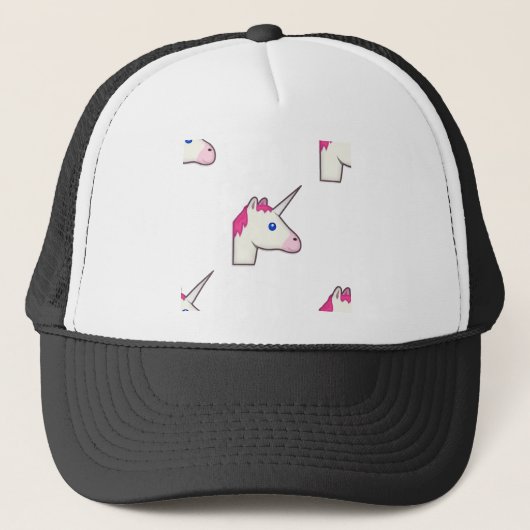Einhorn Emoji Truckerkappe (Vorderseite)
