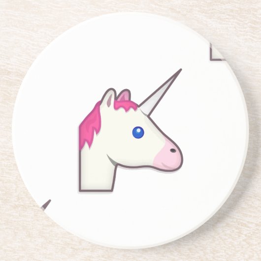 Einhorn Emoji Untersetzer (Vorne)