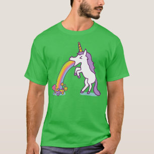 Einhorn Erbrechen Lustiger Regenbogen Fabelhaftes  T-Shirt