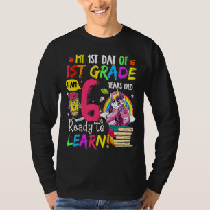 Einhorn erster Tag der ersten Klasse bereit, um wi T-Shirt