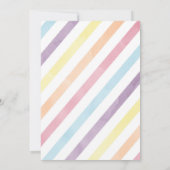 Einhorn Es ist eine Mädchendusche und Einladung (Rückseite)