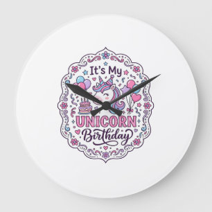 Einhorn Es ist mein Einhorn Geburtstag Lustiges Sh Große Wanduhr