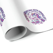 Einhorn experimentiert mit Funkeln Werbefilm Cut Geschenkpapier (Rolleneckpunkt)