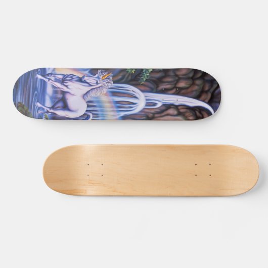 Einhorn fällt Skateboard (Horizontal)