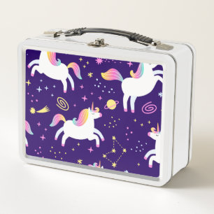 Einhorn-Fan-Club-Muster Cute Metall Brotdose