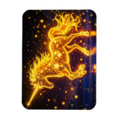Einhorn-Fantasie Gold Leuchtsterne Magnet (Vertikal)