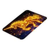 Einhorn-Fantasie Gold Leuchtsterne Magnet (Linke Seite)