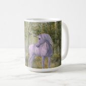 Einhorn-Fantasie-Kunst Kaffeetasse (VorderseiteRechts)
