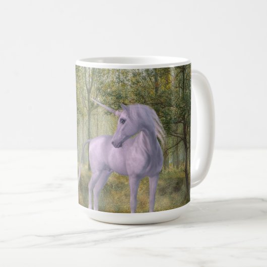 Einhorn-Fantasie-Kunst Kaffeetasse (VorderseiteRechts)