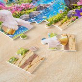 Einhorn-Fantasy mit Regenbogen Puzzle (Seite)