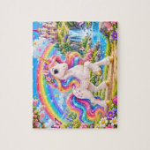 Einhorn-Fantasy mit Regenbogen Puzzle (Vertikal)