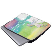 Einhorn, Farbige Sterne Monogramm, Aquarellstrich Laptopschutzhülle (Vorne Knopf)