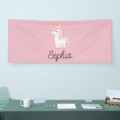 Einhorn, Fee, Magie - Individuelle Name Banner (Messe)