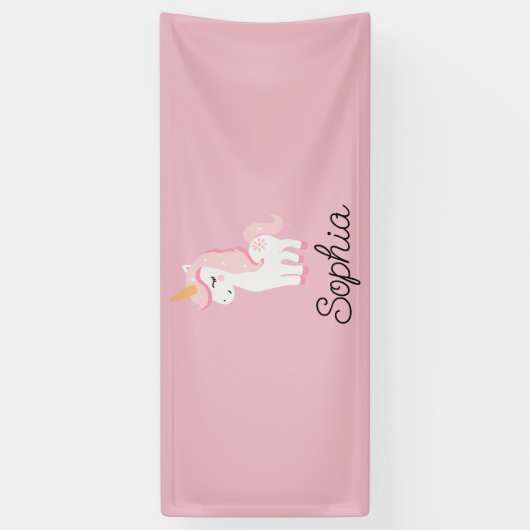 Einhorn, Fee, Magie - Individuelle Name Banner (Vertikal)