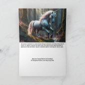 Einhorn Feiertagskarte (Innenseite)