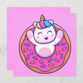 Einhorn Feiertagskarte (Vorne/Hinten)