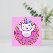 Einhorn Feiertagskarte (Stehend Vorderseite)