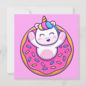 Einhorn Feiertagskarte (Vorderseite)