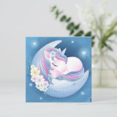 Einhorn Feiertagskarte (Stehend Vorderseite)