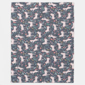 Einhorn-Felder Fleecedecke (Vorderseite)