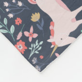 Einhorn-Felder Fleecedecke (Ecke)