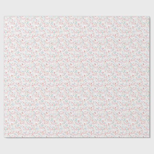 Einhorn-Felder Geschenkpapier (Flach)