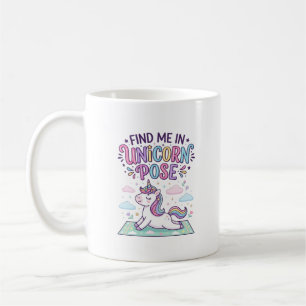 Einhorn Finde mich im Einhorn-Pose-Druck Fertig-PO Kaffeetasse