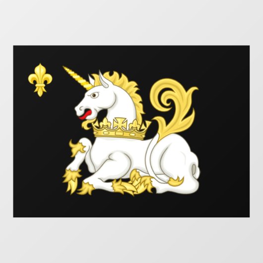 Einhorn-Flagge Fensteraufkleber (Blatt)