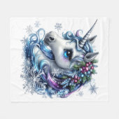 Einhorn Fleecedecke (Vorderseite (Horizontal))