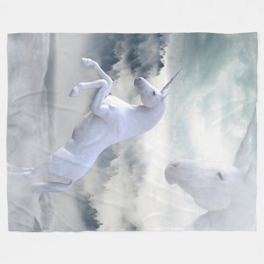Einhorn Fleecedecke (Vorderseite (Horizontal))
