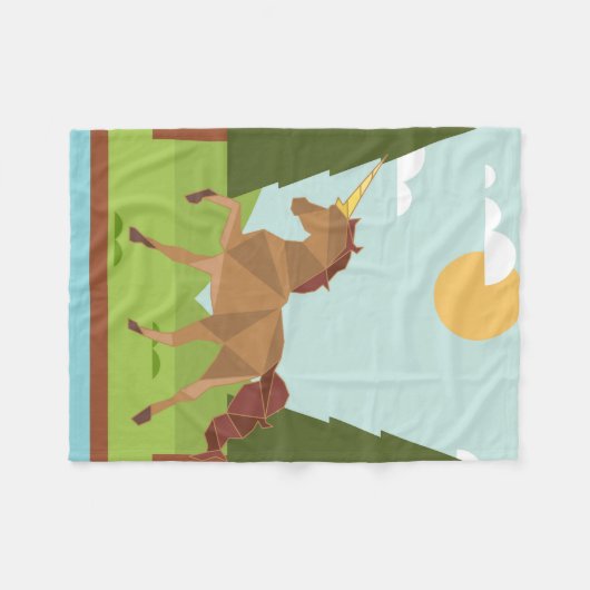 Einhorn Fleecedecke (Vorderseite (Horizontal))