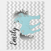 Einhorn Fleecedecke (Vorderseite)