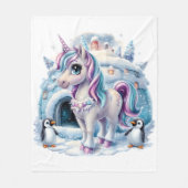 Einhorn Fleecedecke (Vorderseite)