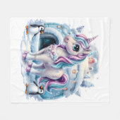 Einhorn Fleecedecke (Vorderseite (Horizontal))