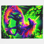 Einhorn Fleecedecke (Vorderseite (Horizontal))