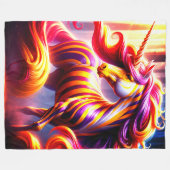 Einhorn Fleecedecke (Vorderseite (Horizontal))