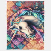 Einhorn Fleecedecke (Vorderseite)