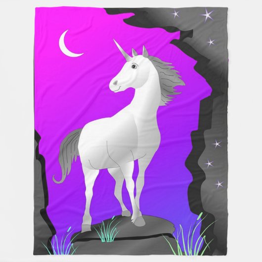 Einhorn Fleecedecke (Vorderseite)
