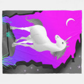 Einhorn Fleecedecke (Vorderseite (Horizontal))