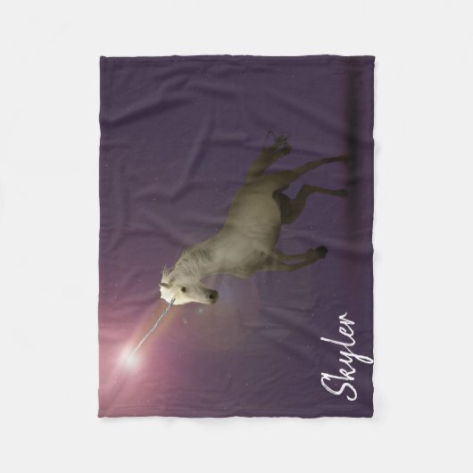 Einhorn Fleecedecke (Vorderseite)