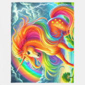 Einhorn Fleecedecke (Vorderseite)