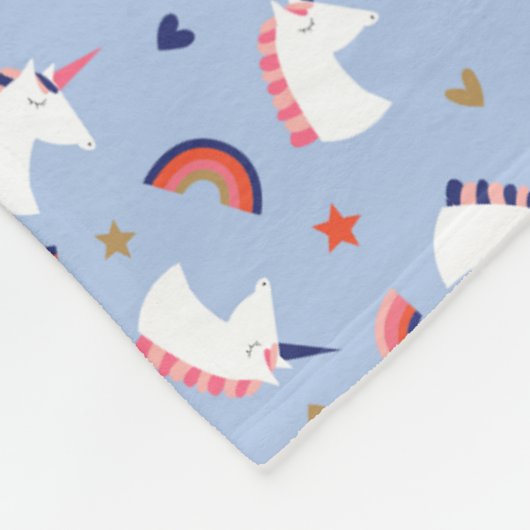 Einhorn Fleecedecke (Ecke)