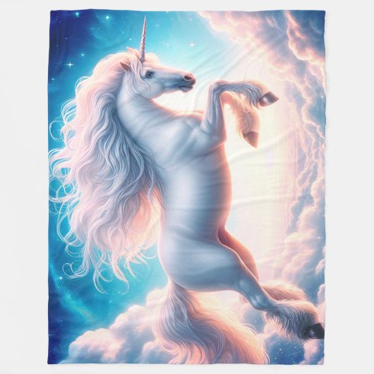 Einhorn Fleecedecke (Vorderseite)