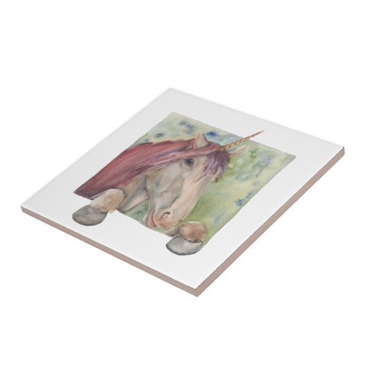 Einhorn Fliese (Seite)